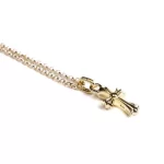 22K Gold Cross Baby Fat Charm