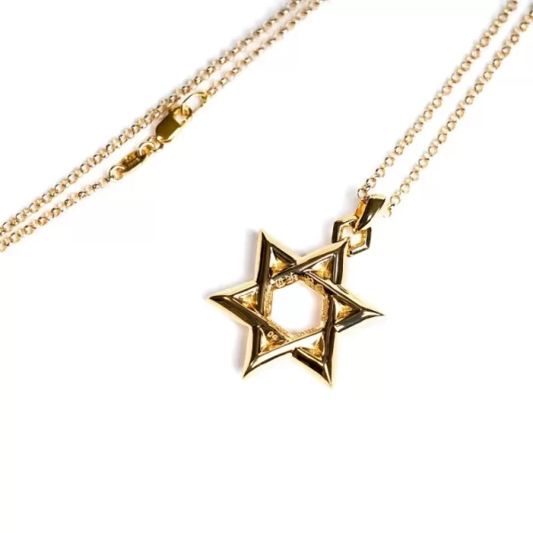 22K Gold Star of David Pendant