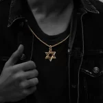 22K Gold Star of David Pendants