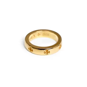 22K Gold CH Plus Band Ring