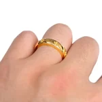 22K Gold CH Plus Band Ring,