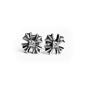 CH Plus Stud Earrings With Diamonds