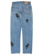 Chrome Hearts Levi’s Cross Patch Jeans – Blue,