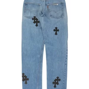 Chrome Hearts Levi’s Cross Patch Jeans – Blue,