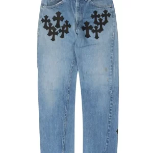 Chrome Hearts Levi’s Cross Patch Jeans – Blue