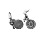 Cross Angel Medallion Earring,