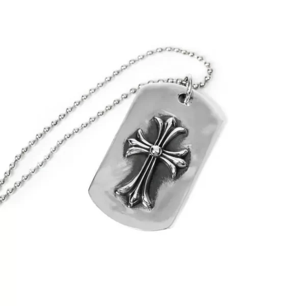 Tiny CH Cross Cutout Dog Tag